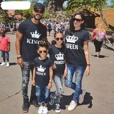 mom son and daughter matching shirts